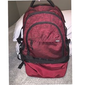 PINK burgundy backpack